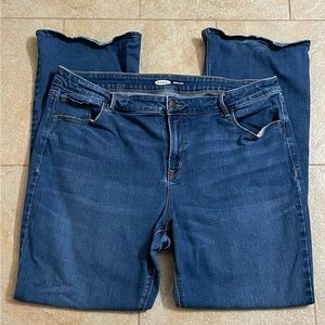 Womens Old Navy Micro Flare Blue Jeans Plus Size 18 Regular Mid Rise (38x31)